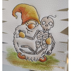 Stickdatei - Halloween Gnome 9 Skelett